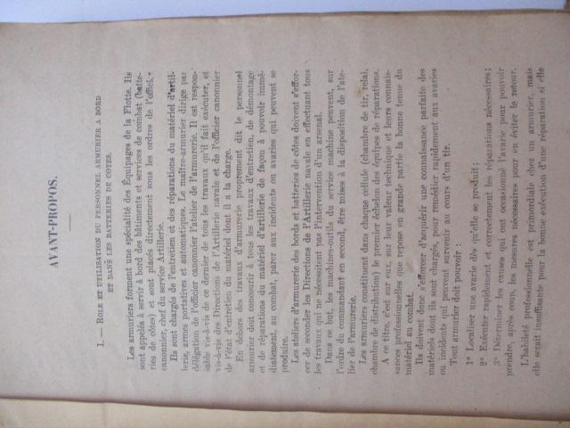 Manuel de l'Armurier - Marine Nationale - Armes portatives et