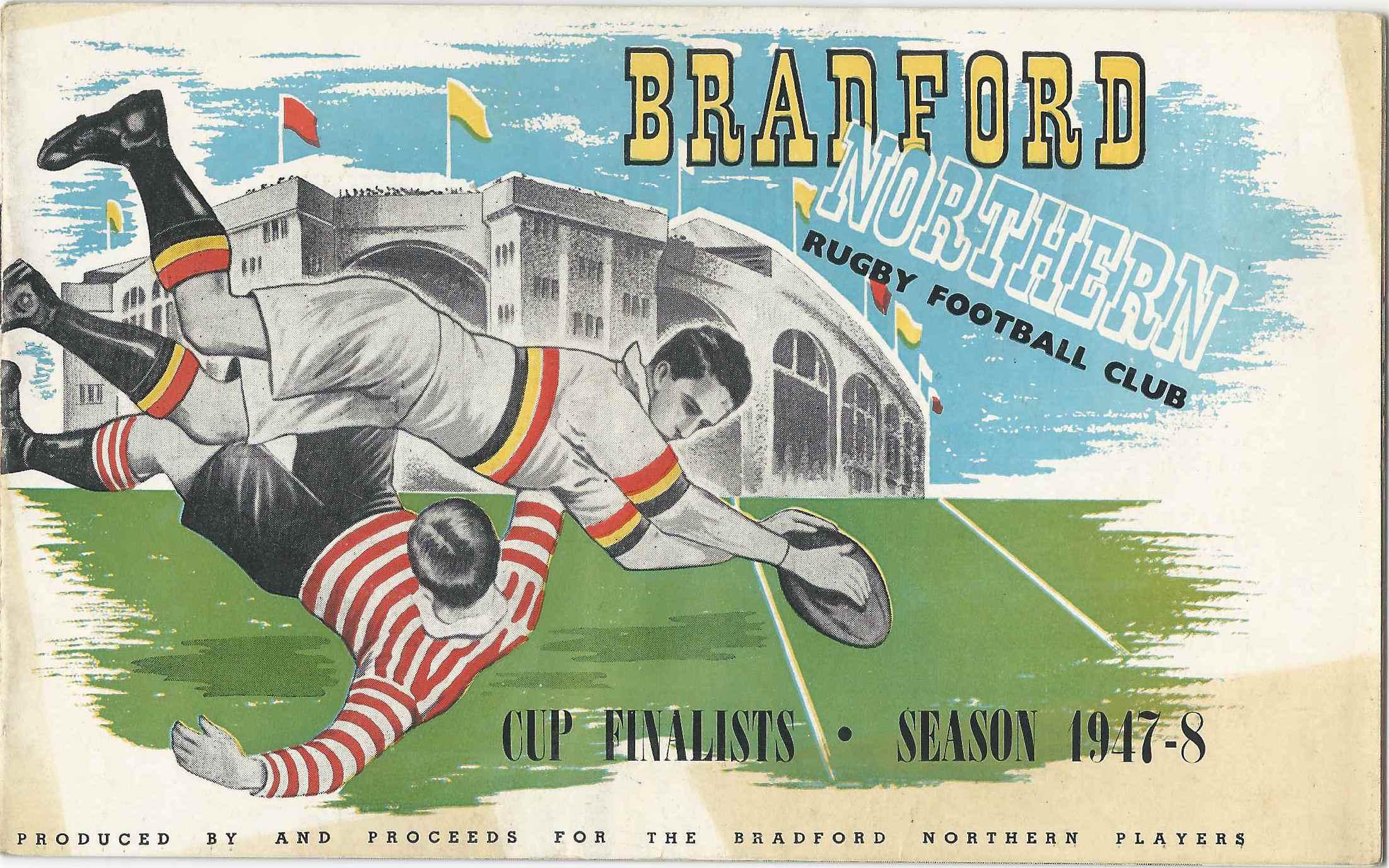 Bradford Northern Rugby Football Club Cup Finalists. Season 19478 by