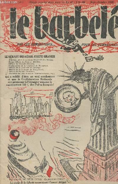 Le barbelé - Par les combattants.Pour les combattant - 2e année n°7 setp.-oct. 1935 - Le Héraut des héros Joseph Granier Collectif [Bon] [Couverture