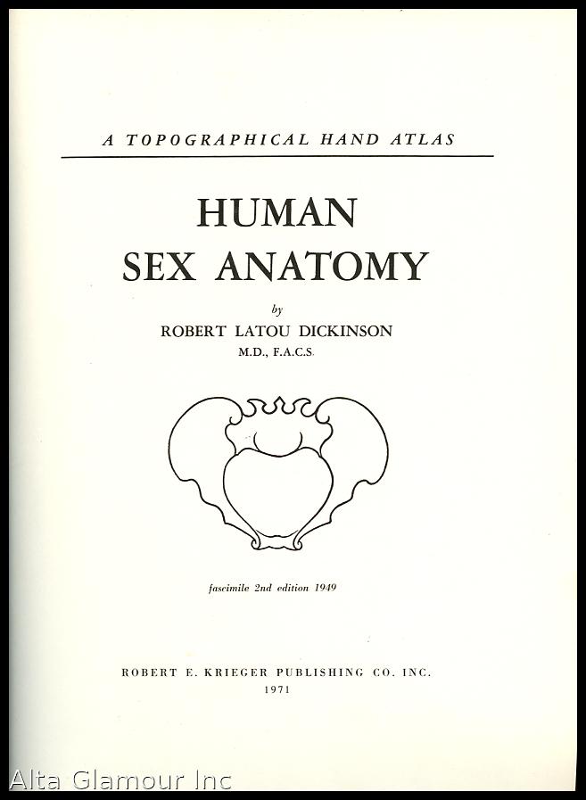 HUMAN SEX ANATOMY; A Topographical Hand Atlas - Dickinson, M.D., Robert Latou
