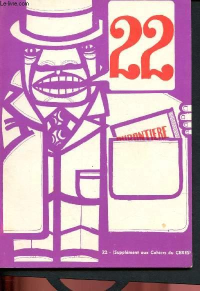 Frontière n°22 - Supplément aux cahiers du C.E.R.E.S. - Socialisme ...