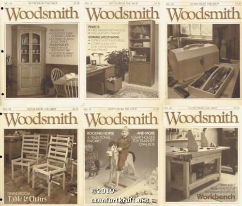 [First Edition] Woodsmith No 61 to 66, February to December 1989, 6 Magazines Donald B Peschke, Editor [Used - Very good] [Softcover]