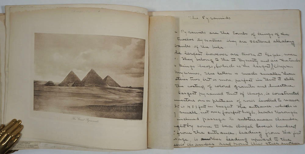 Ancient Egyptian art album, with annotations throughout by Drake, Susan