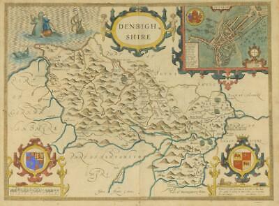 MAP OF WALES 1611 BY JOHN SPEED 
