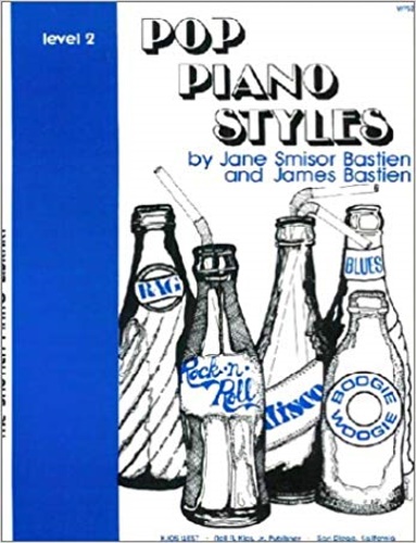 Pop Piano Styles, Level 2. This book is a varied and fun-packed collection of todays sounds, featuring rock, blues, and boogie styles. This light and refreshing supplementary music will brighten students' practice time. Great for heightening rhythmic awareness! Correlated with the Bastien Piano Library, this book can be used with any beginning piano method. - Bastien, James.