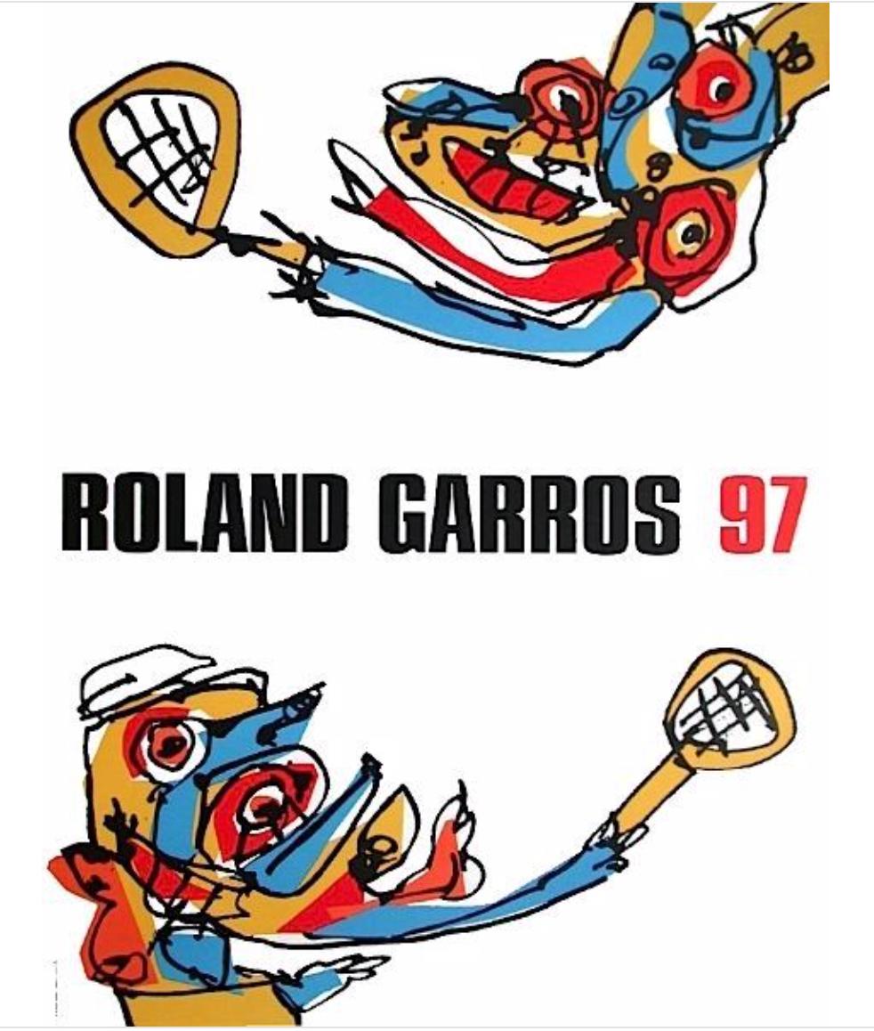 Roland Garros official 1997 poster by Antonio Saura Antonio Saura [Neuf]