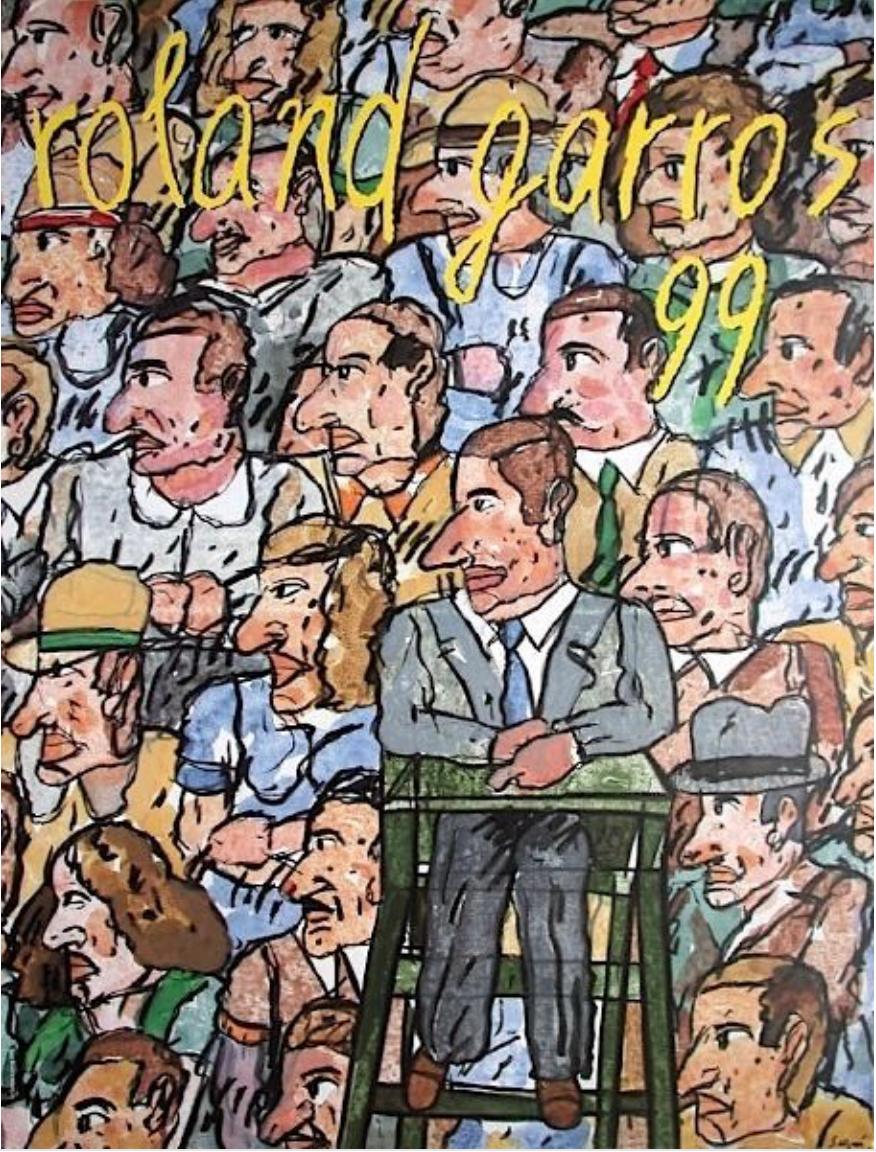 Roland Garros official 1999 poster by Antonio Segui Antonio Segui [Neuf]