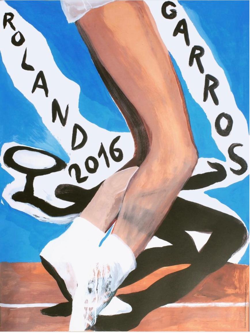 Roland Garros official 2016 poster by Marc Desgrandchamps Marc Desgrandchamps [Neuf]