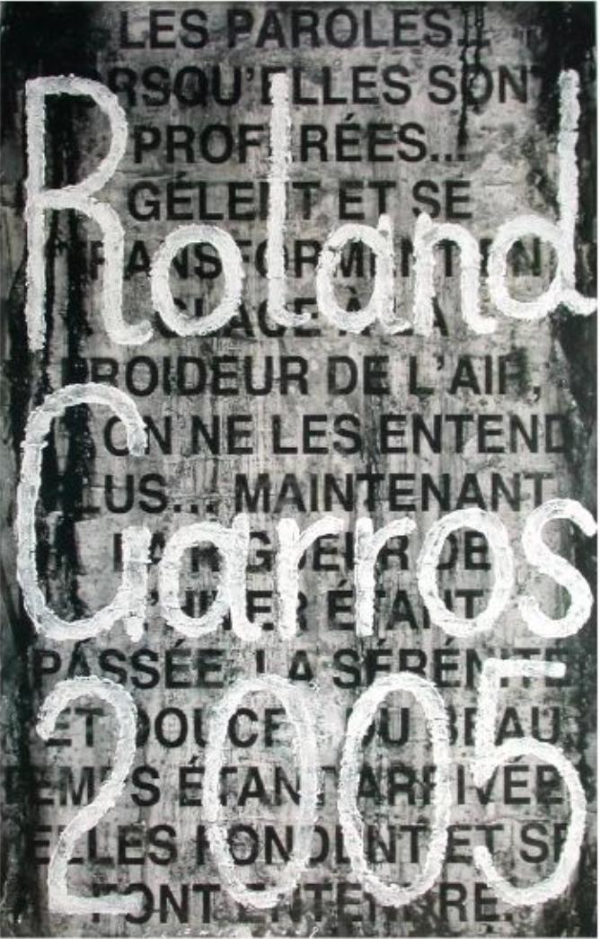 Roland Garros official 2005 poster by Jaume Plensa Jaume Plensa [Neuf]