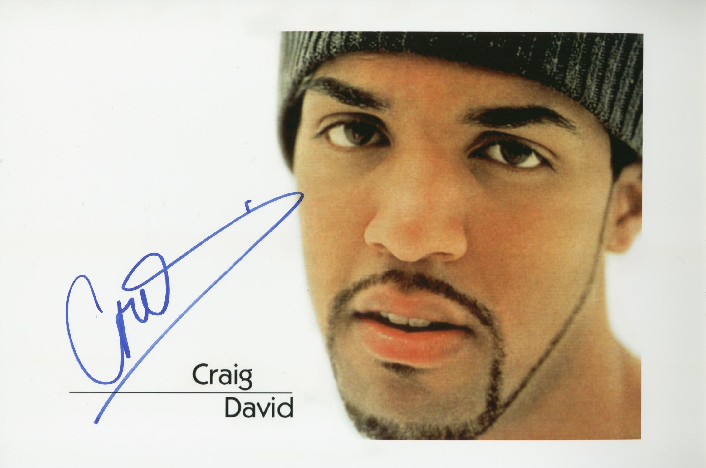 Craig David   Authentic signed photo   Brussels s by Craig