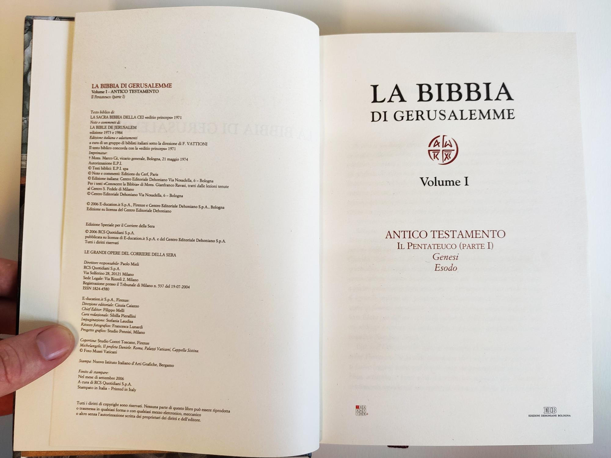 La Bibbia Di Gerusalemme Online LA BIBBIA DI GERUSALEMME: Antico Testamento. Commento di Gianfranco