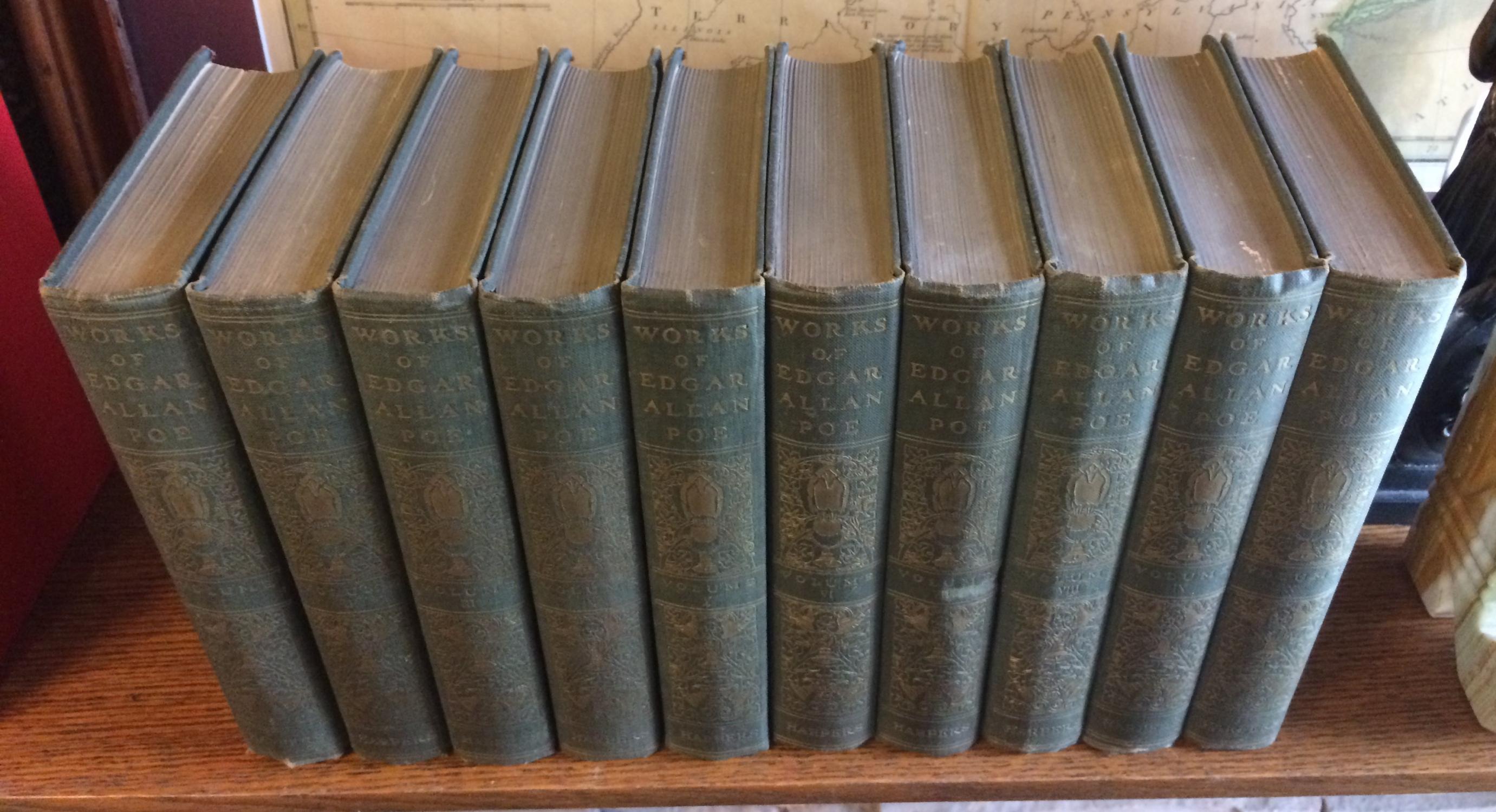 The Works Of Edgar Allan Poe in 10 Volumes Complete Set By Poe the-works-of-edgar-allan-poe-in-10-volumes-complete-set-by-poe