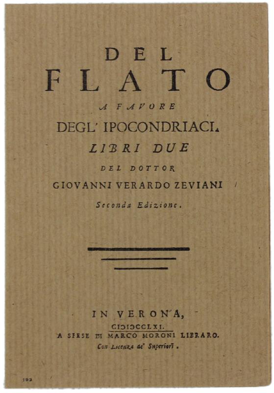 Abebooks DEL FLATO A FAVORE DEGL'IPOCONTRIACI LIBRI DUE. I Libretti di Mal'Aria 193.: