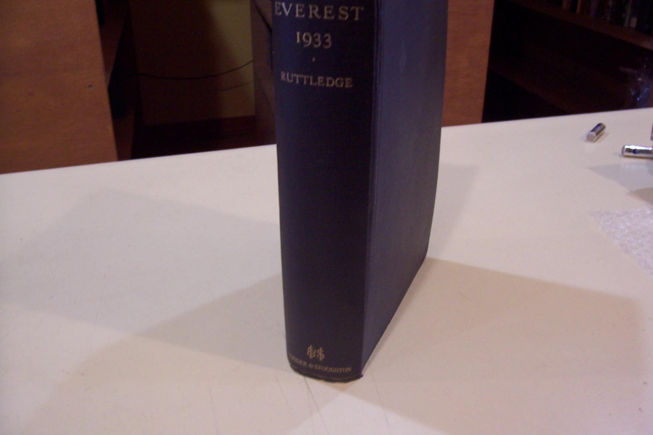 Everest 1933 by Hugh Ruttledge: Hardcover (1934) | Quaker House Books