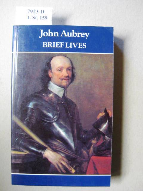 Brief lives. A modern English version edited by Richard Barber. - Aubrey, John.