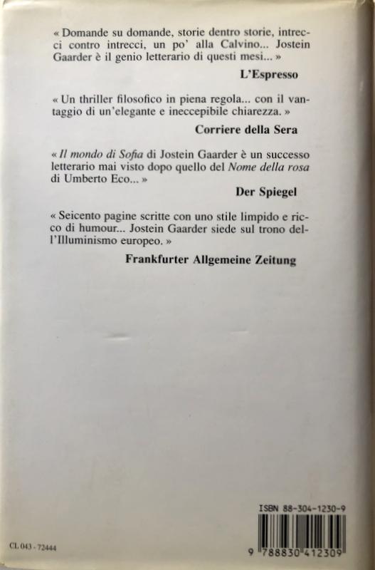 IL MONDO DI SOFIA. ROMANZO SULLA STORIA DELLA FILOSOFIA by JOSTEIN