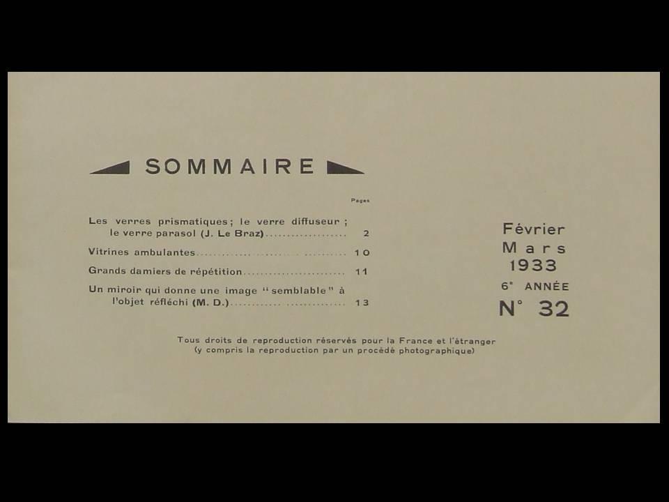 GLACES ET VERRES n°32 1933 - ARTS ET METIERS, AVENUE D'IENA, PARIS ...