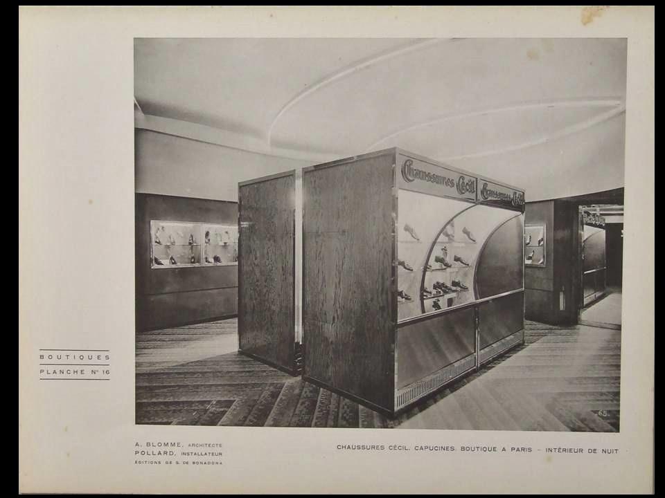 SHOES SHOP IN PARIS - 1930 - 3 PLATES - HENRY DELACROIX, ART DECO, BOUTIQUE CHAUSSURES CECIL, BLOMME [Assez bon]