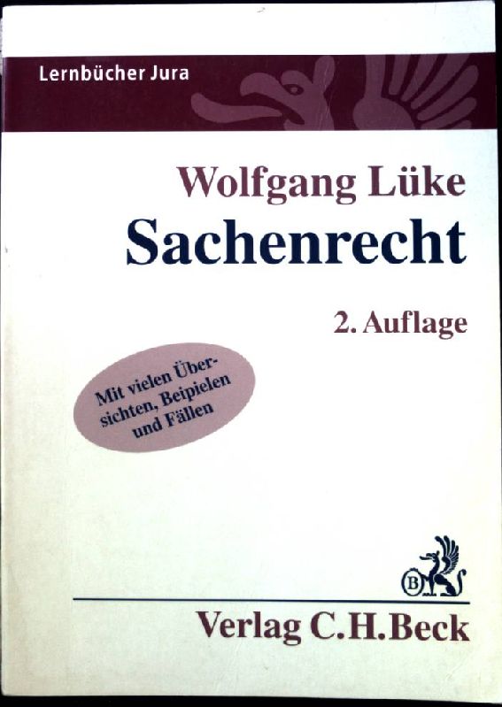 Sachenrecht. Lernbücher Jura. - Lüke, Wolfgang