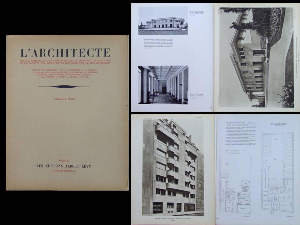 L'ARCHITECTE - JUILLET 1933 - COLLEGE KARL MARX VILLEJUIF, LURCAT ...