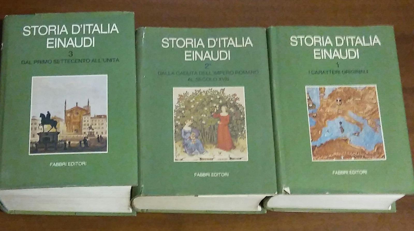 Storia d italia Einaudi 4 vol. 1-2-3 da AA VV: Buono (Good) (1985)
