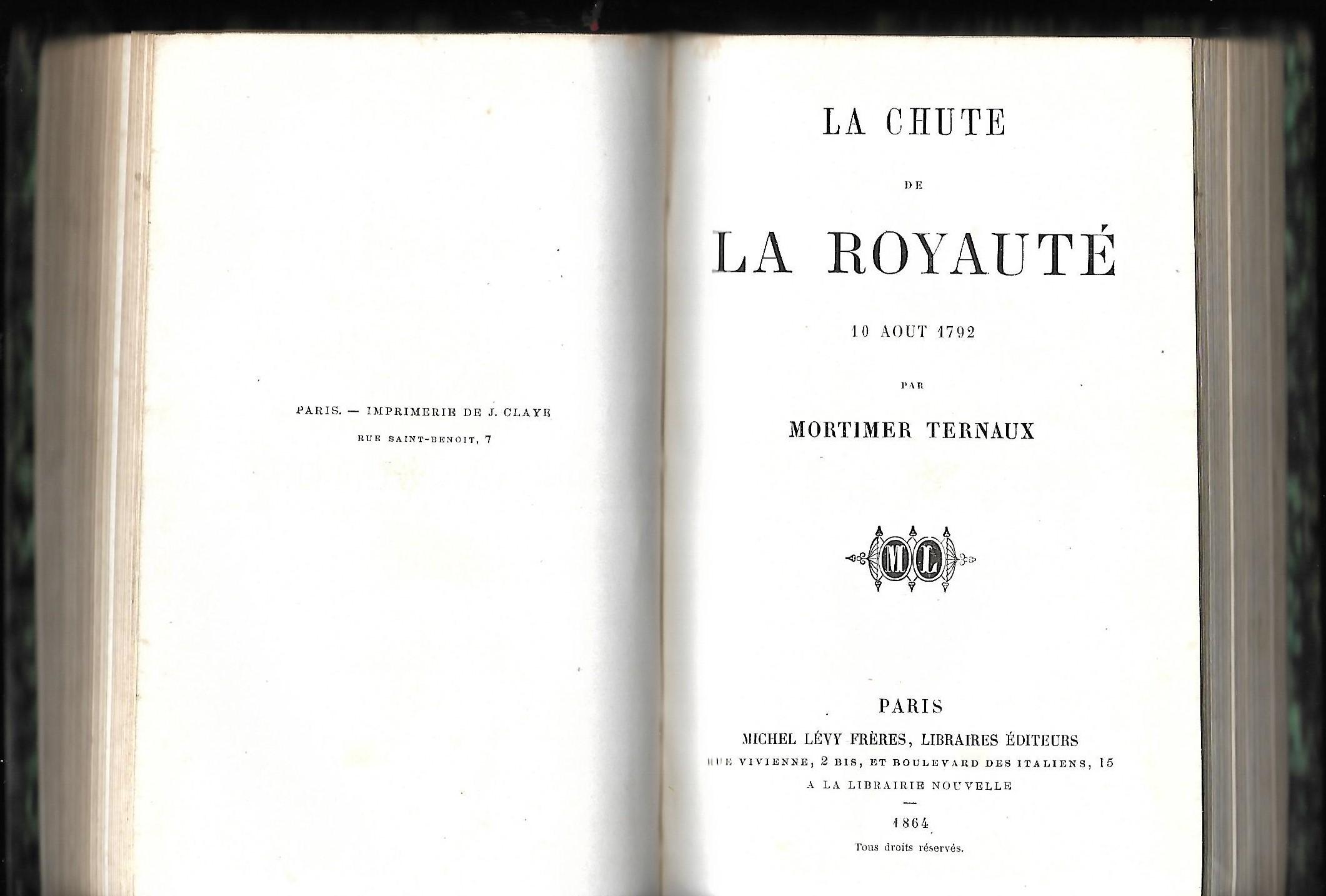 Le peuple aux Tuileries 20 juin 1792 suivi de La chute de la royauté 10