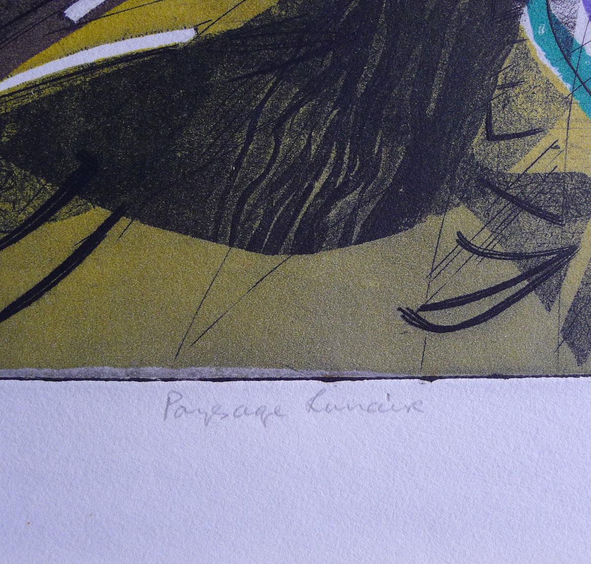 【税込】 (1955) S.W.HAYTER: by Lunaire' Paysage 1st Signed Edition, 絵画