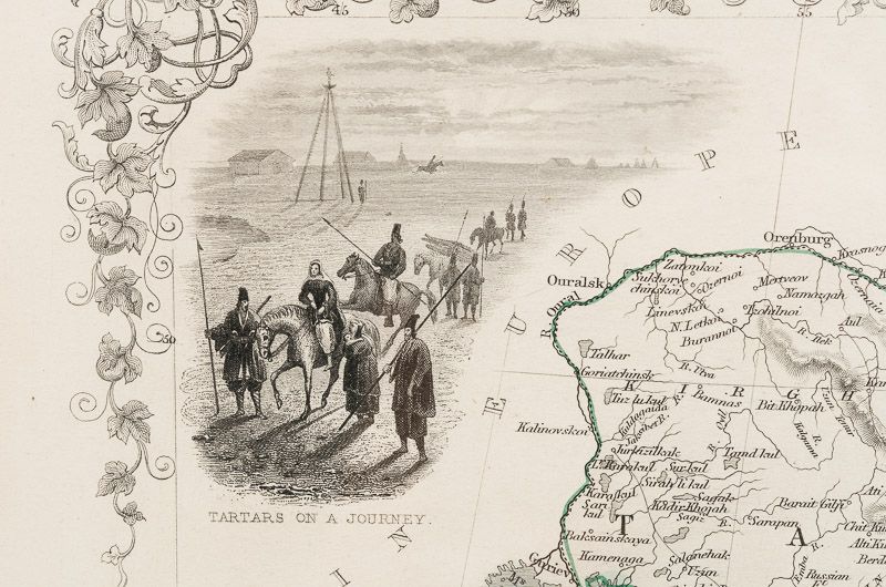 Independent Tartary with Vignettes and folkloristic illustrations of ...