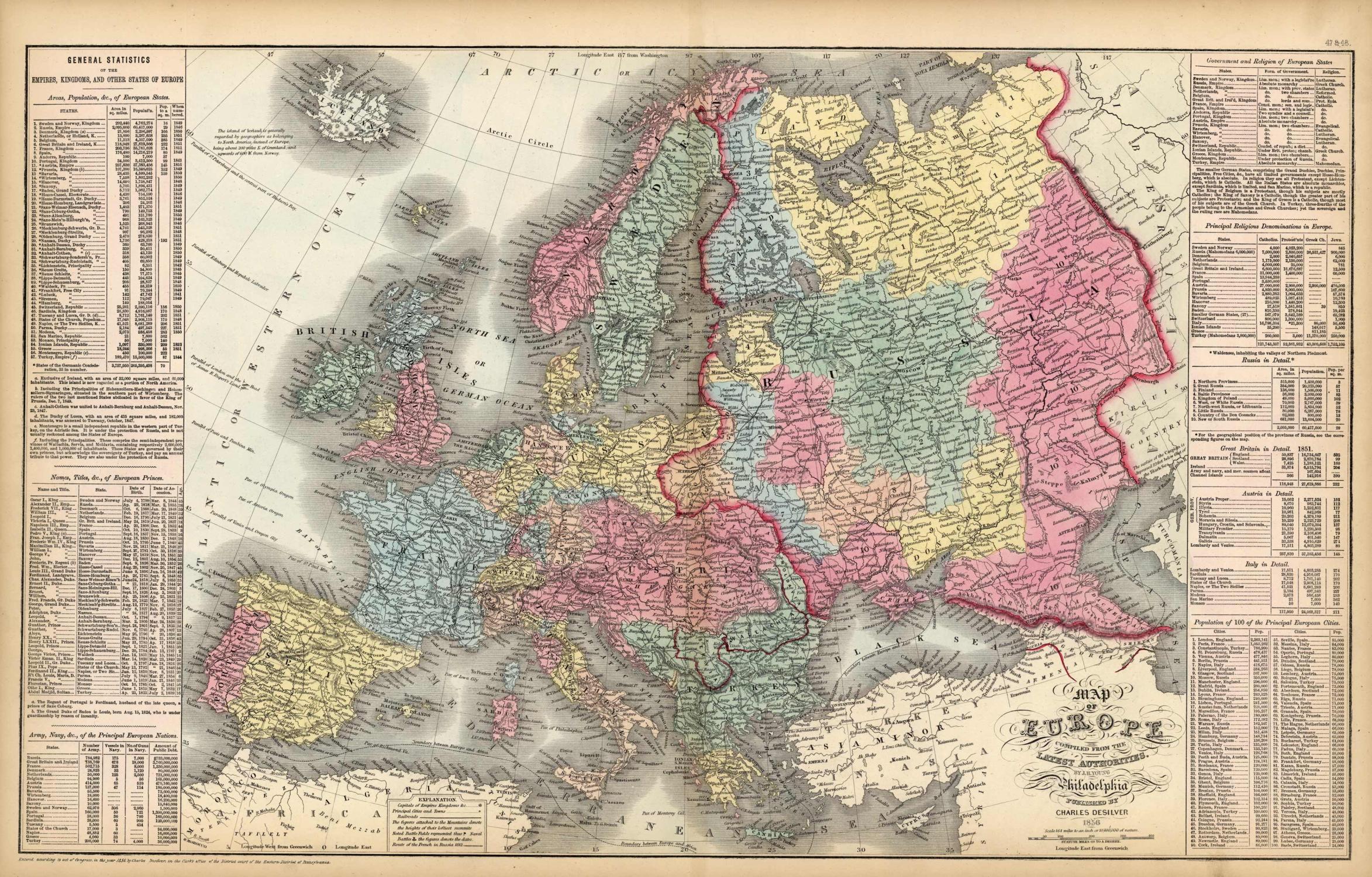Map of Europe by Charles Desilver