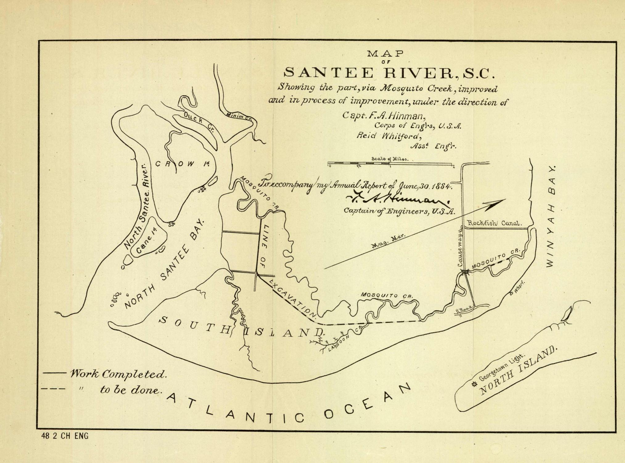 Map of Santee River, S.C. (1884) Art Source International Inc.