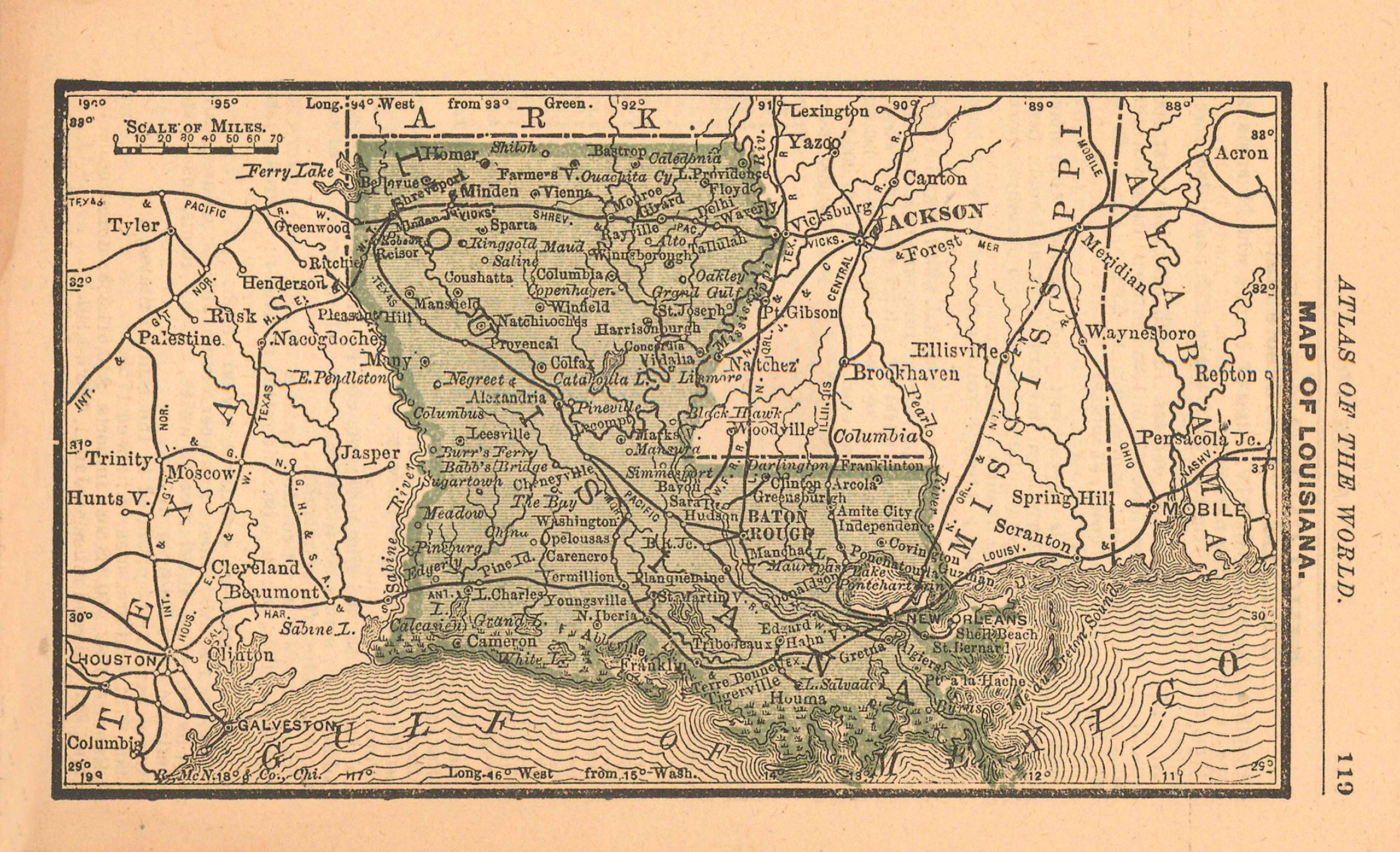 Map of Louisiana - Art Source International