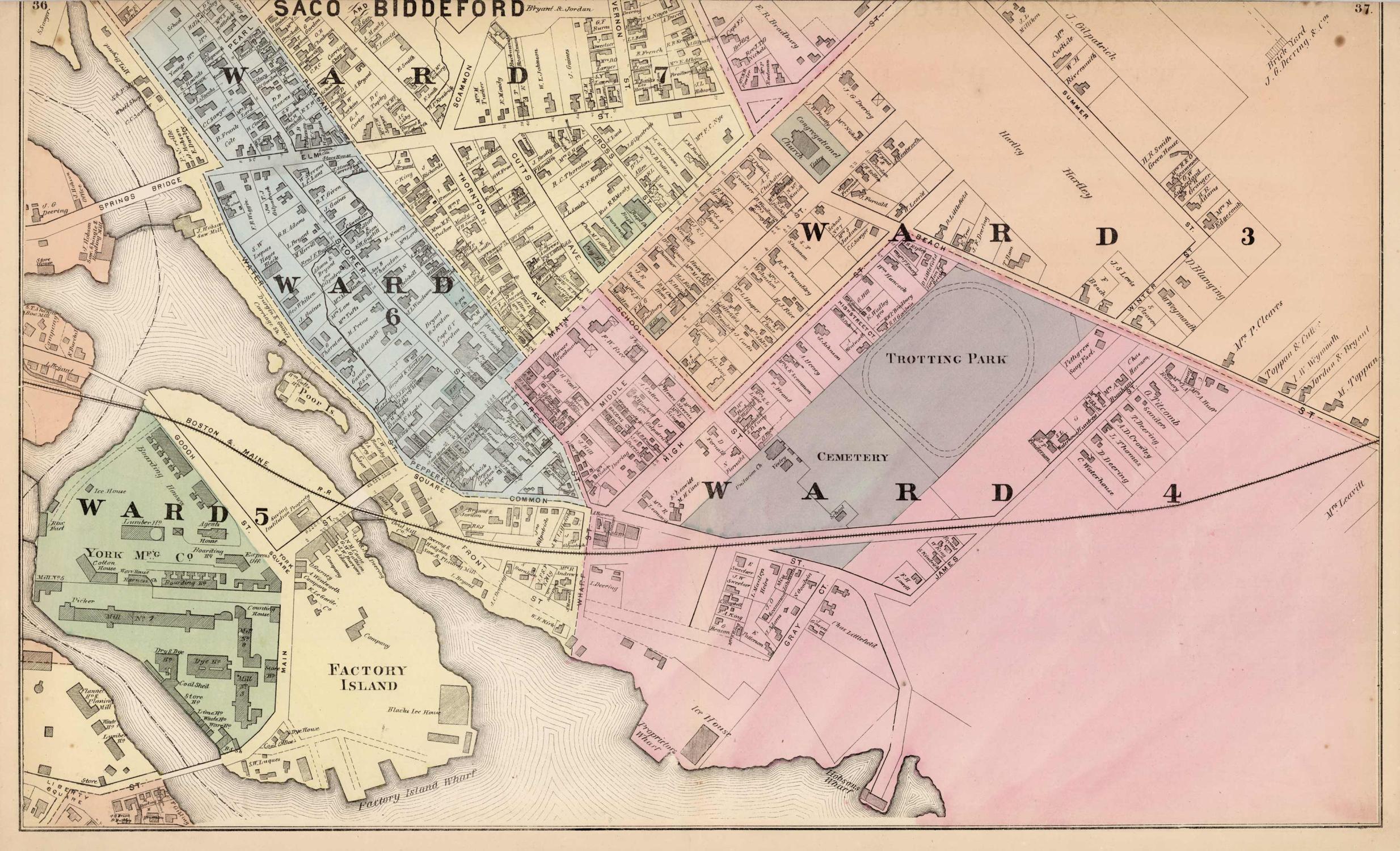 Saco and Biddeford (Maine) (1872) Art Source International Inc.