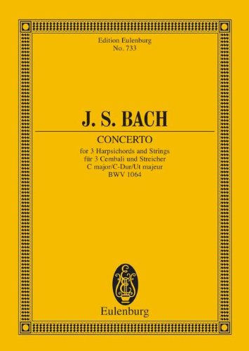 Concerto in C Major, BWV 1064: Study Score Paperback - Schering, Arnold