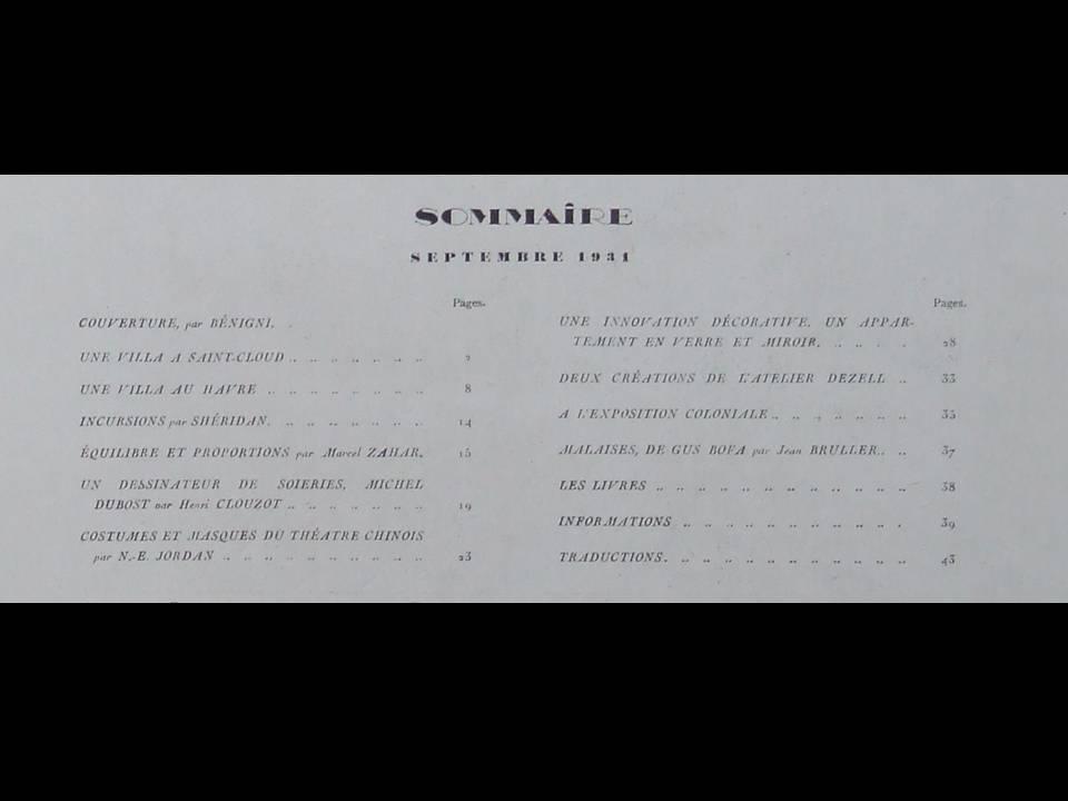 ART ET INDUSTRIE n°9 1931 GIO PONTI, VILLA ANGE VOLANT, APPARTEMENT ANTOINE, LE HAVRE [Bon] [Couverture souple]