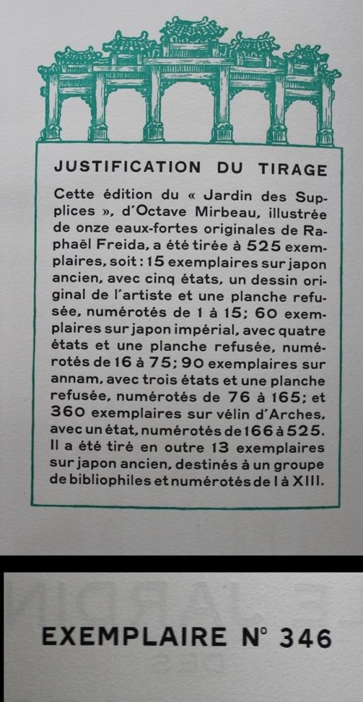 Le Jardin des Supplices.Illustré d'eaux-fortes originales de Raphaël ...