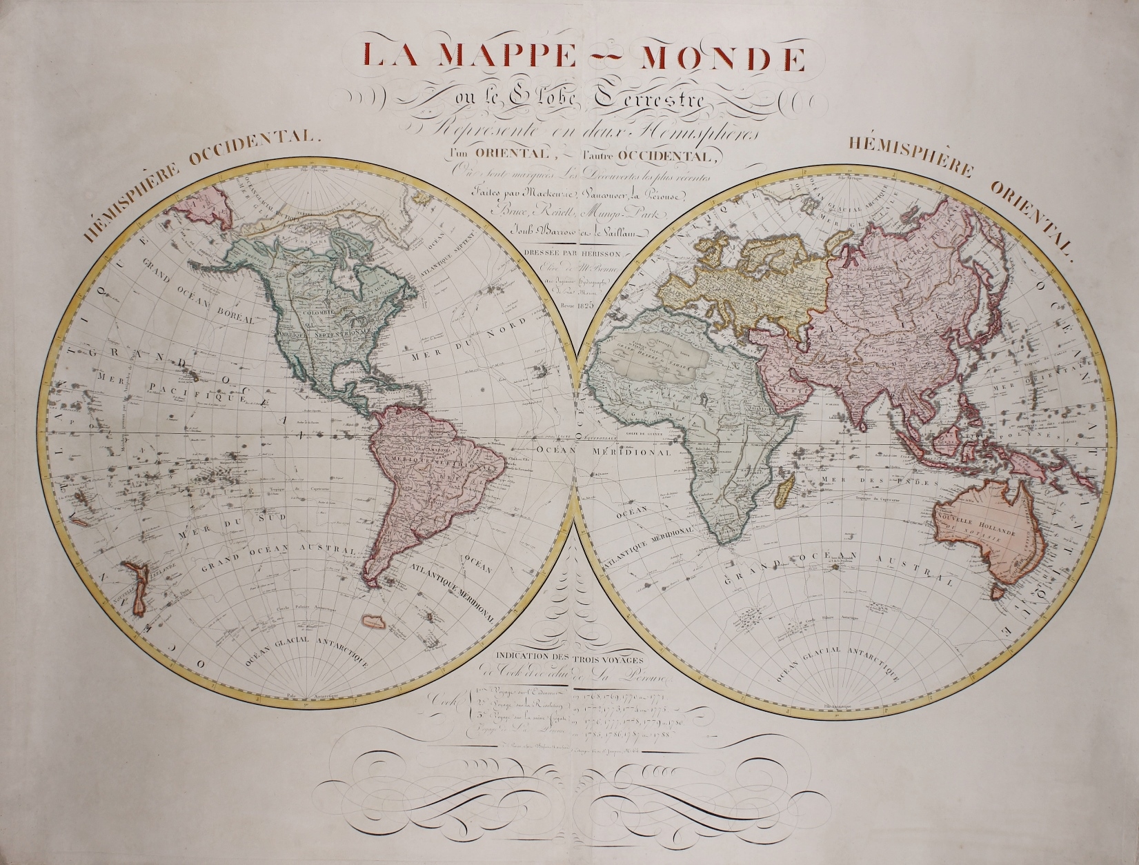 Mappemonde - Continents Poster