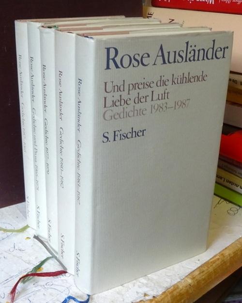 Gesammelte Werke in 7 Bänden (Gedichte hier: Band 2 (1957-1965), Band 3 (1966-1975), Band 5 (1977-1979), Band 6 (1980-1982), Band 7 (1983-1987) (erschienen 1985-1988) - Ausländer, Rose