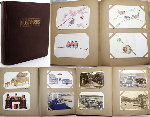 POSTCARD ALBUM. 193 postcards with 133 in