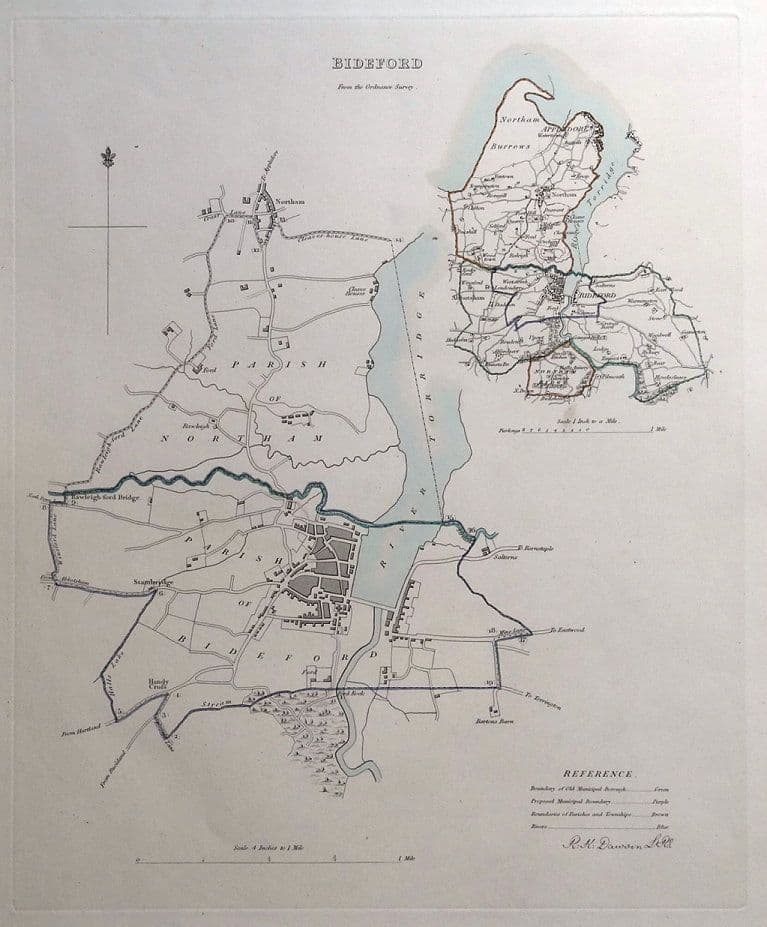 Old Map Devon 1906 19NW Bideford 