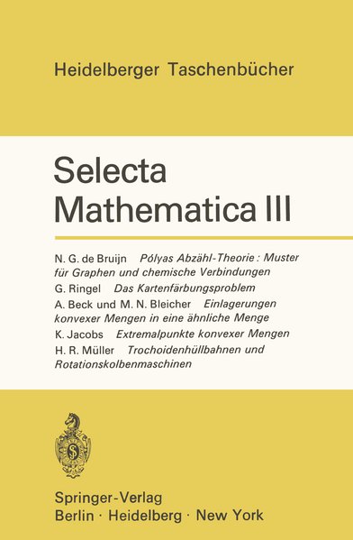 Selecta Mathematica, III. - Jacobs, Konrad
