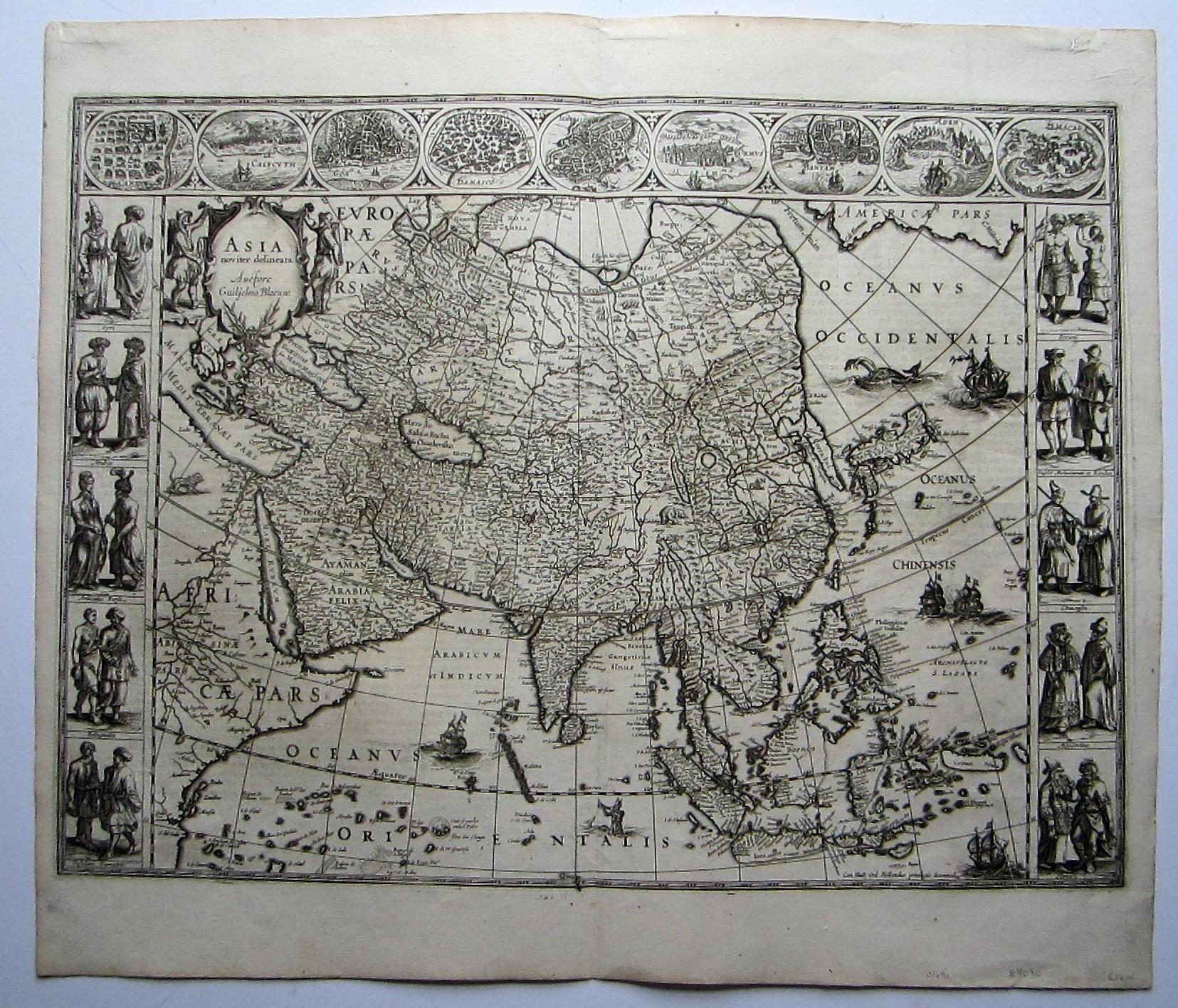 Respond Horn Opaque Asia noviter delineata Auctore Guiljelmo Blaeuw. by Blaeu, Willem: (1640) Map | Angelika C. J. Friebe Ltd. - MapWoman Respond Horn Opaque Asia noviter delineata Auctore Guiljelmo Blaeuw. by Blaeu, Willem: (1640) Map | Angelika C. J. Friebe Ltd. - MapWoman