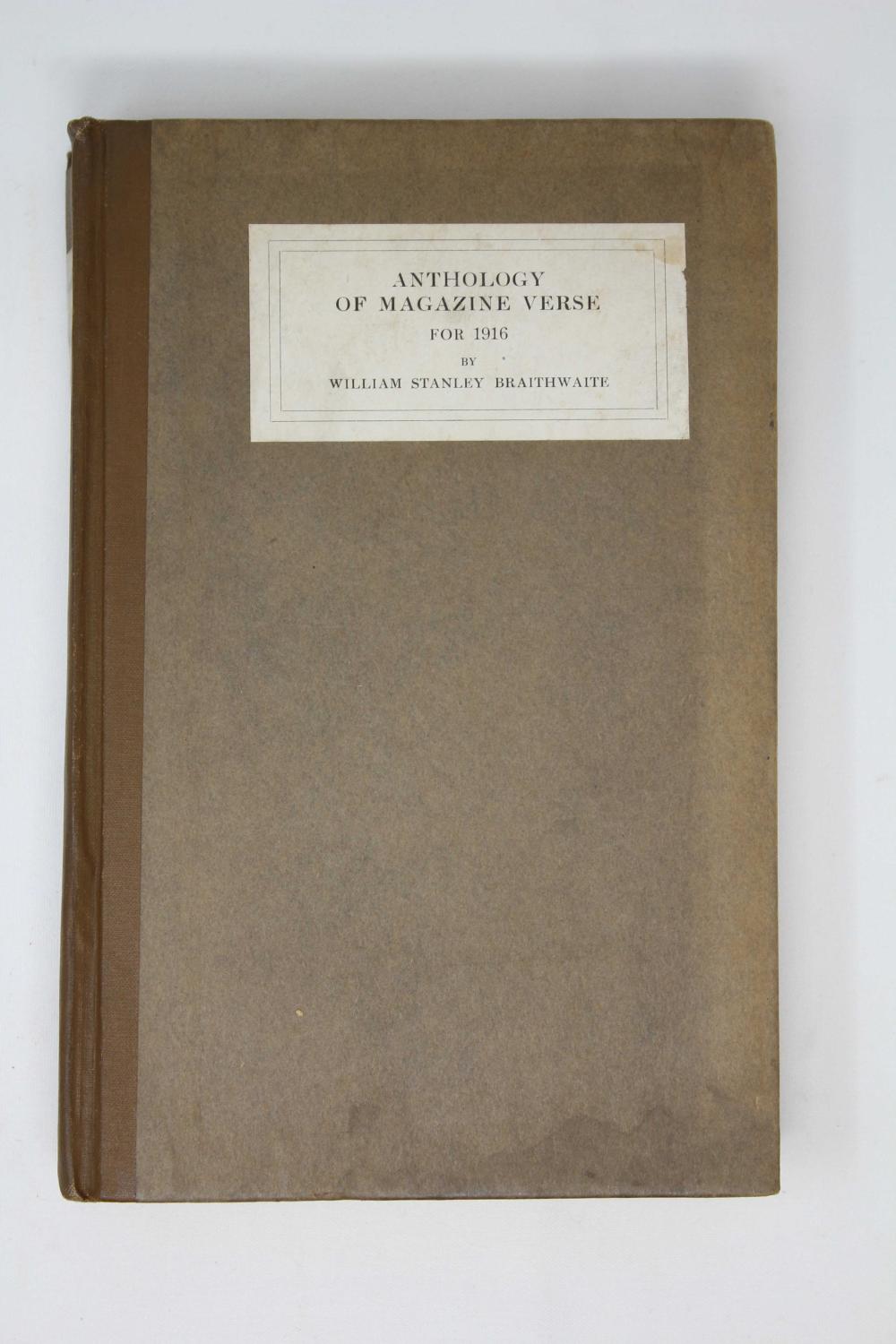 Anthology of Magazine Verse for 1916 by Braithwaite, William Stanley ...