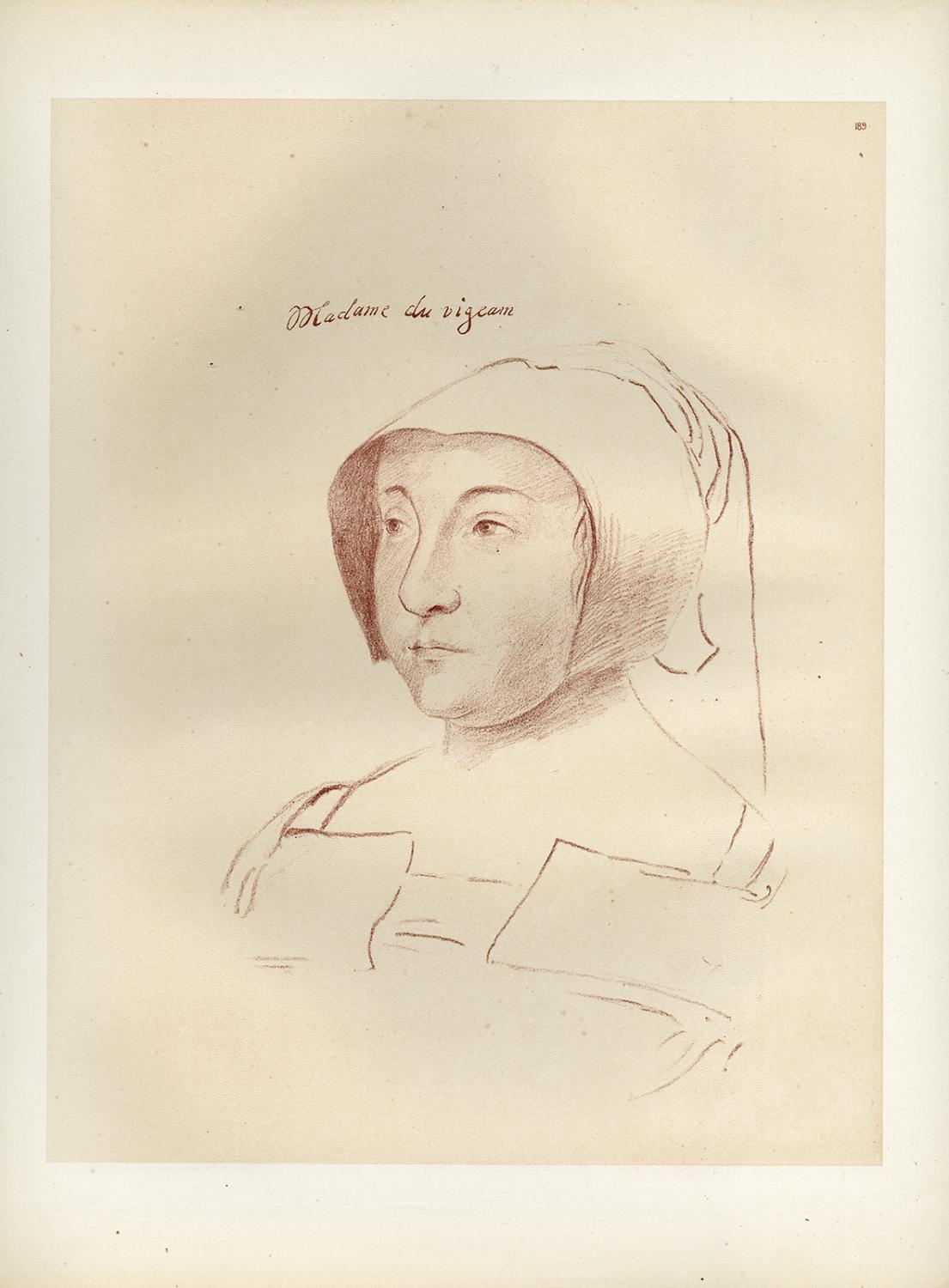 LOUISE DE POLIGNAC-VIGEAN-PORTRAIT-P.189 'Madame de Vigean' Lord GOWER after CLOUET, 1875 [Good]