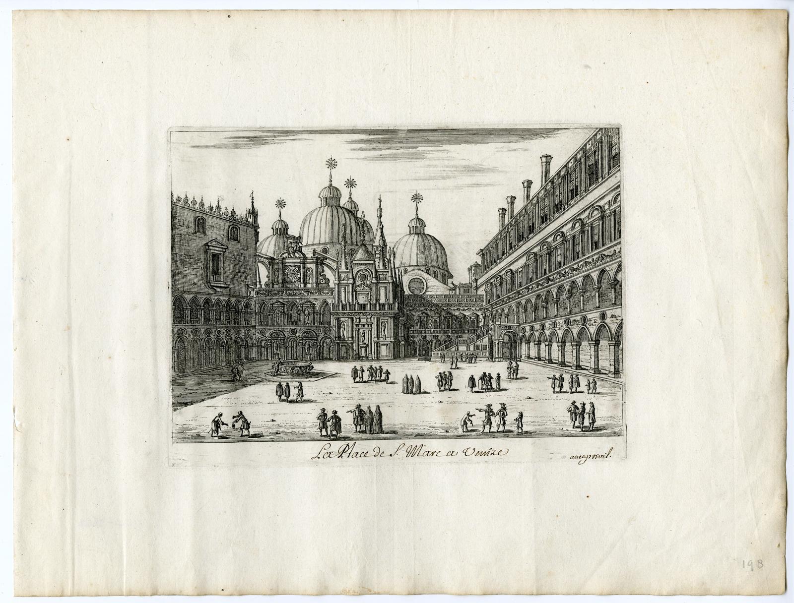 Antique Print-SAINT MARC SQUARE-VENICE-ARCHITECTURE-PERELLE after own ...