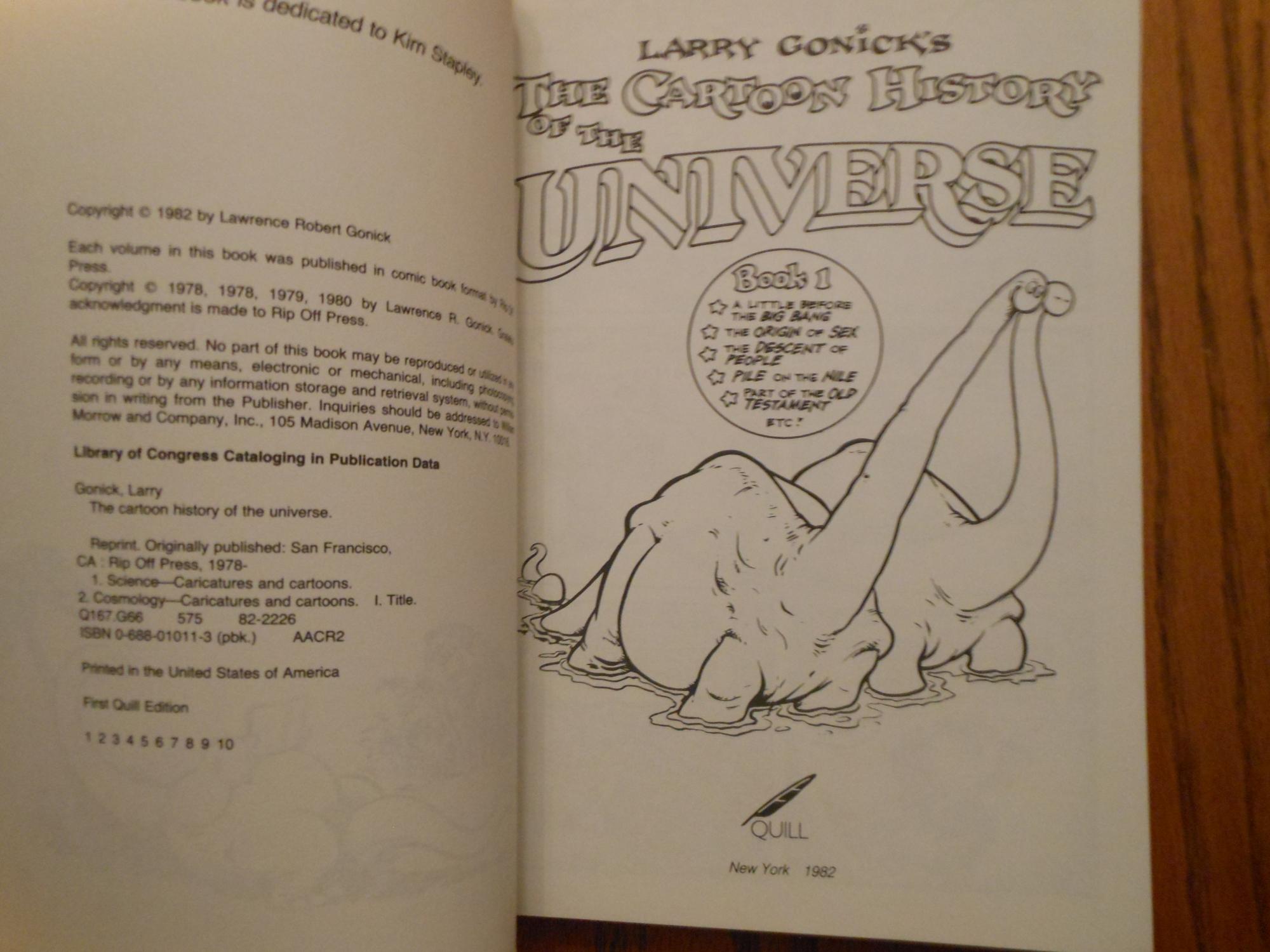 Larry Gonick's The Cartoon History of the Universe - Book One (1) by Larry  Gonick: As New Soft cover (1982) | Clarkean Books