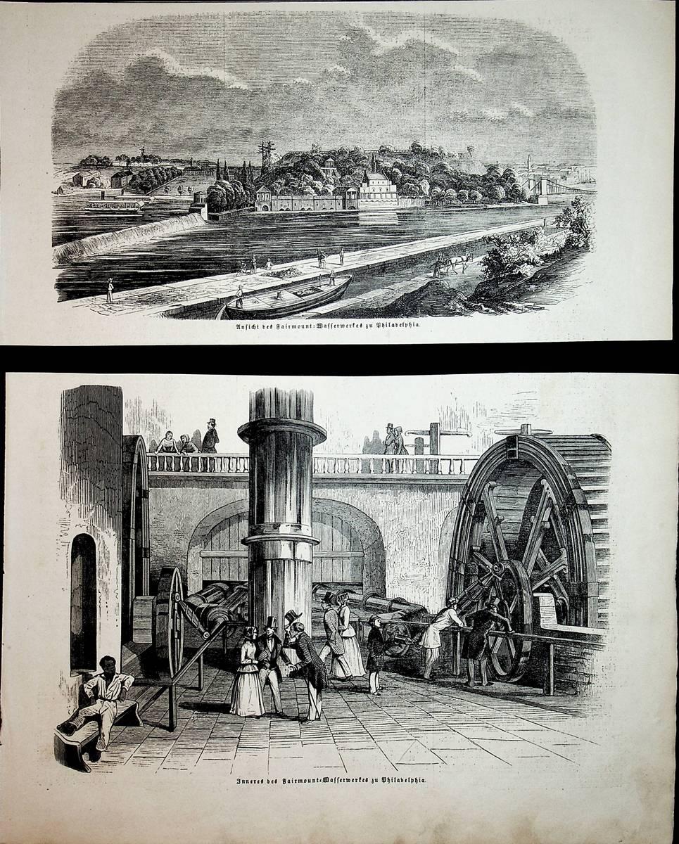 Philadelphia Pennsylvania Fairmount Water Works 2 Original Prints Ca 1850 1850 Art Nbsp Nbsp Print Nbsp Nbsp Poster Antiquariat Wien Fine Books Prints Philadelphia Pennsylvania Fairmount Water Works 2 Original Prints Ca 1850 1850 Art Nbsp Nbsp Print Nbsp Nbsp Poster Antiquariat Wien Fine Books Prints