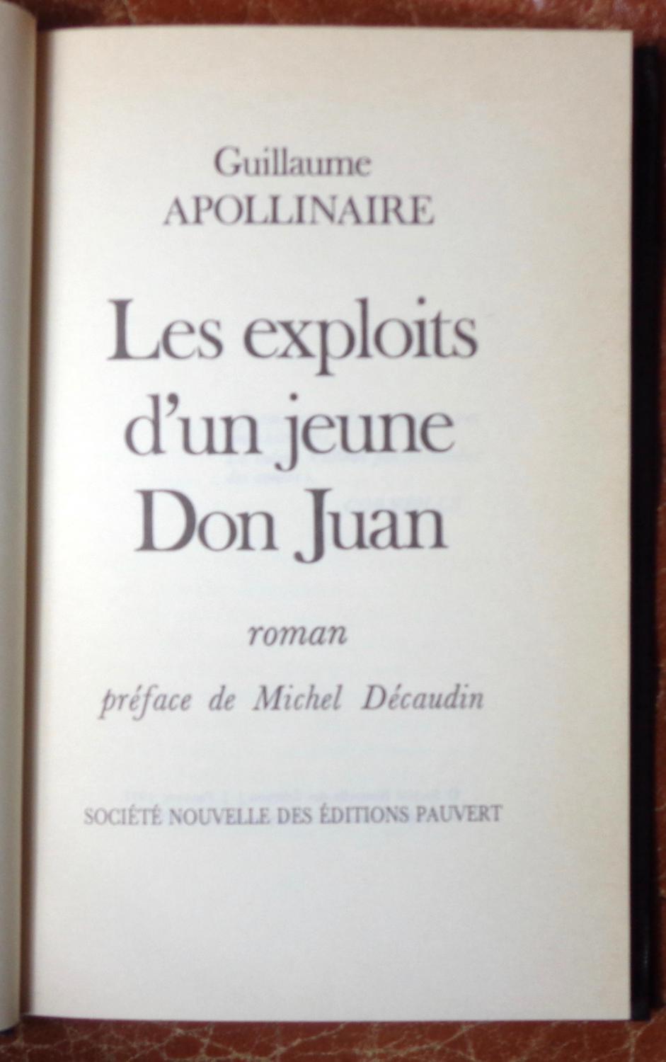 Les Exploits D Un Jeune Don Juan Pdf Les exploits d un jeune Don Juan. Roman. by Apollinaire Guillaume