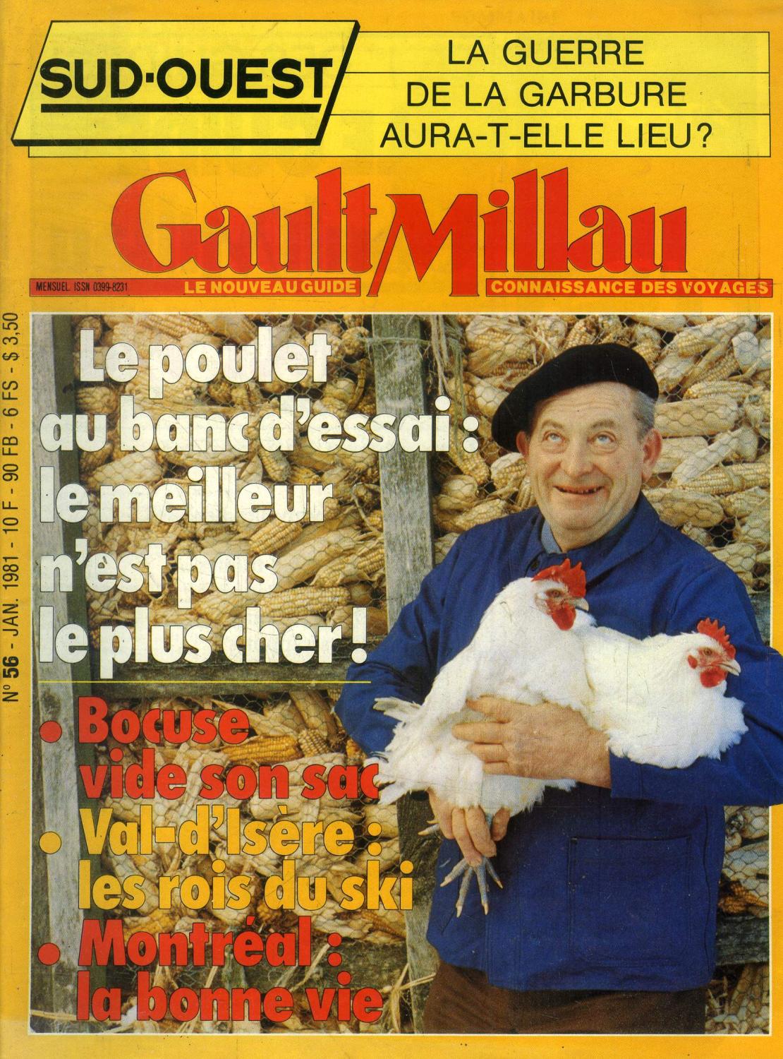 Le nouveau Guide Gault-Millau Sud-Ouest n° 56 - janvier 1981 : Le poulet au banc d'essai : le meilleur n'est pas le plus cher ! - Bocuse vide son sac