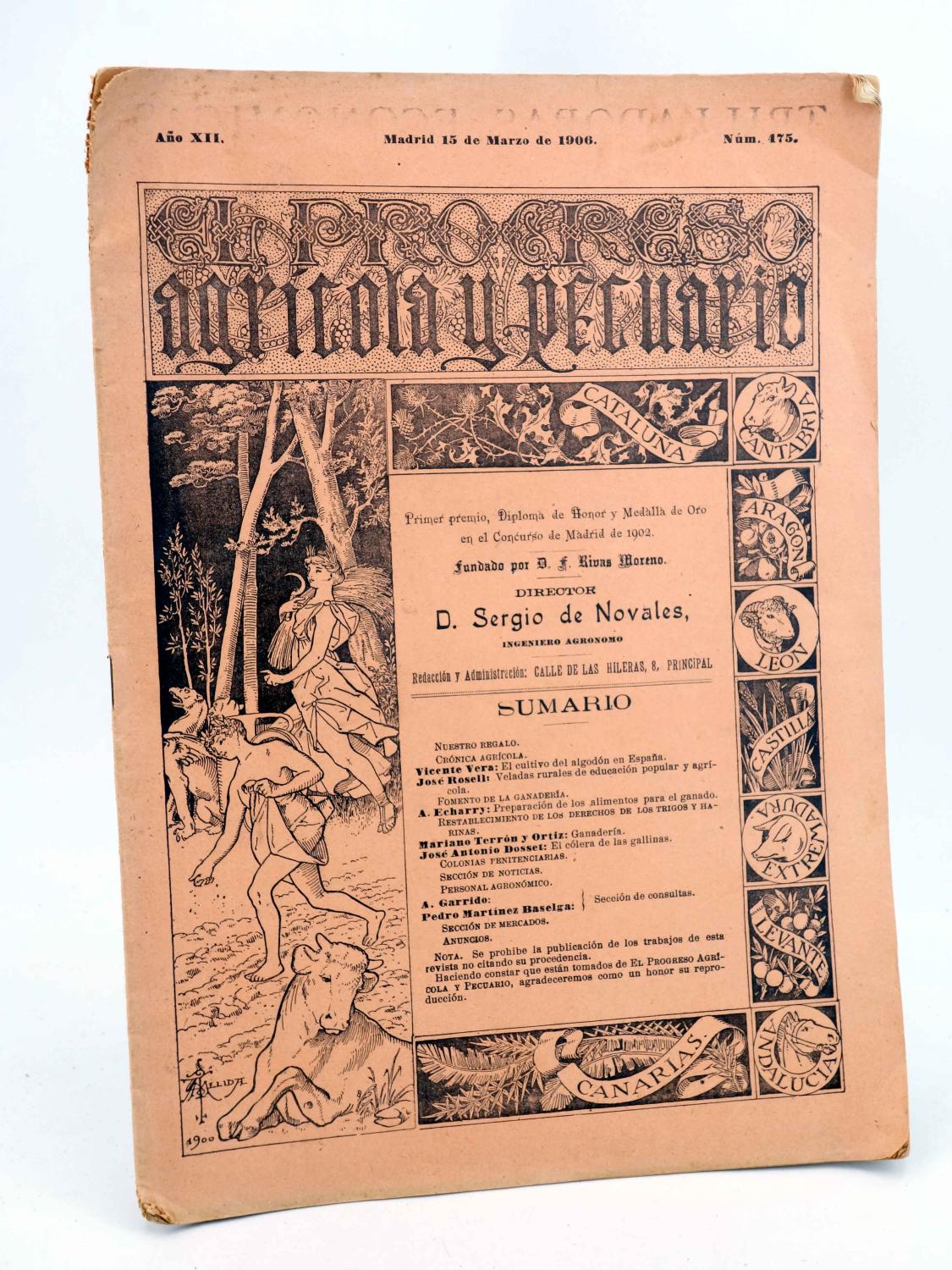 El Progreso Agricola Y Pecuario A O Ix N 475 Vvaa Madrid 1906 By Vvaa 1906 Magazine Nbsp Nbsp Periodical Libros Fugitivos