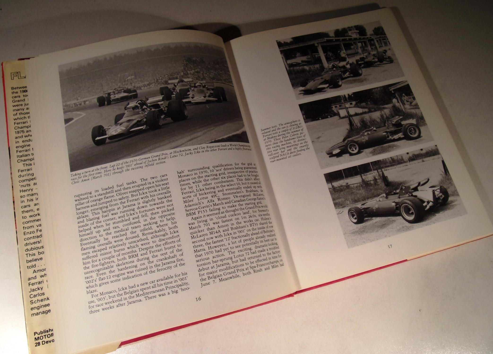 Flat 12 The Racing Career Of Ferrari S 3 Litre Grand Prix And Sports Cars By Alan Henry Very Good Cloth Hardcover 1981 Wadard Books Pbfa